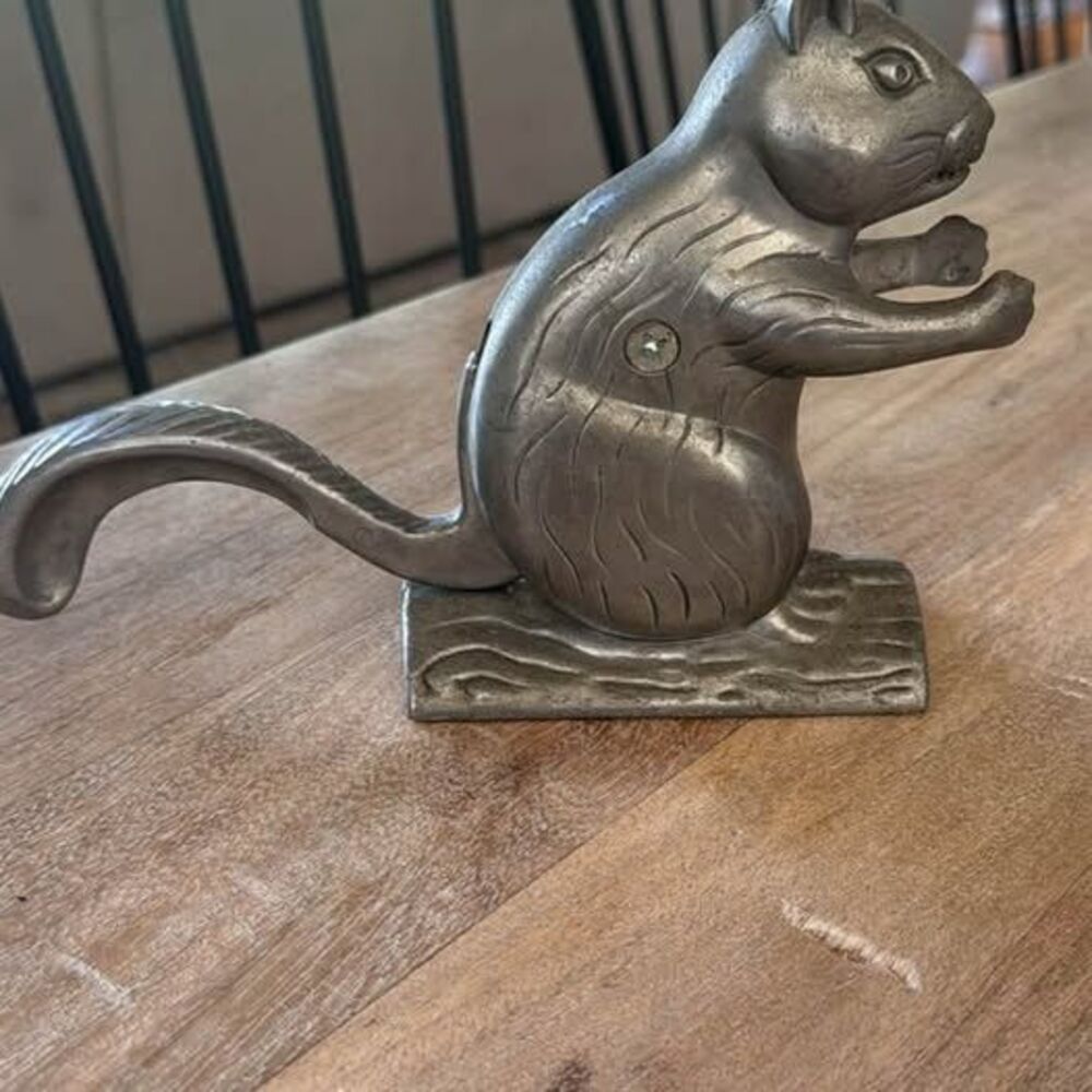 Vintage Cast Metal Squirrel Nutcracker
